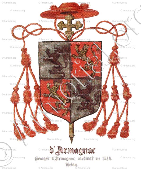d'ARMAGNAC_Georges d’Armagnac, Cardinal en 1544). D'après doc. Bibl.Mazarine._France