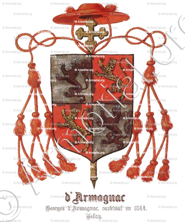 d'ARMAGNAC_Georges d’Armagnac, Cardinal en 1544). D'après doc. Bibl.Mazarine._France