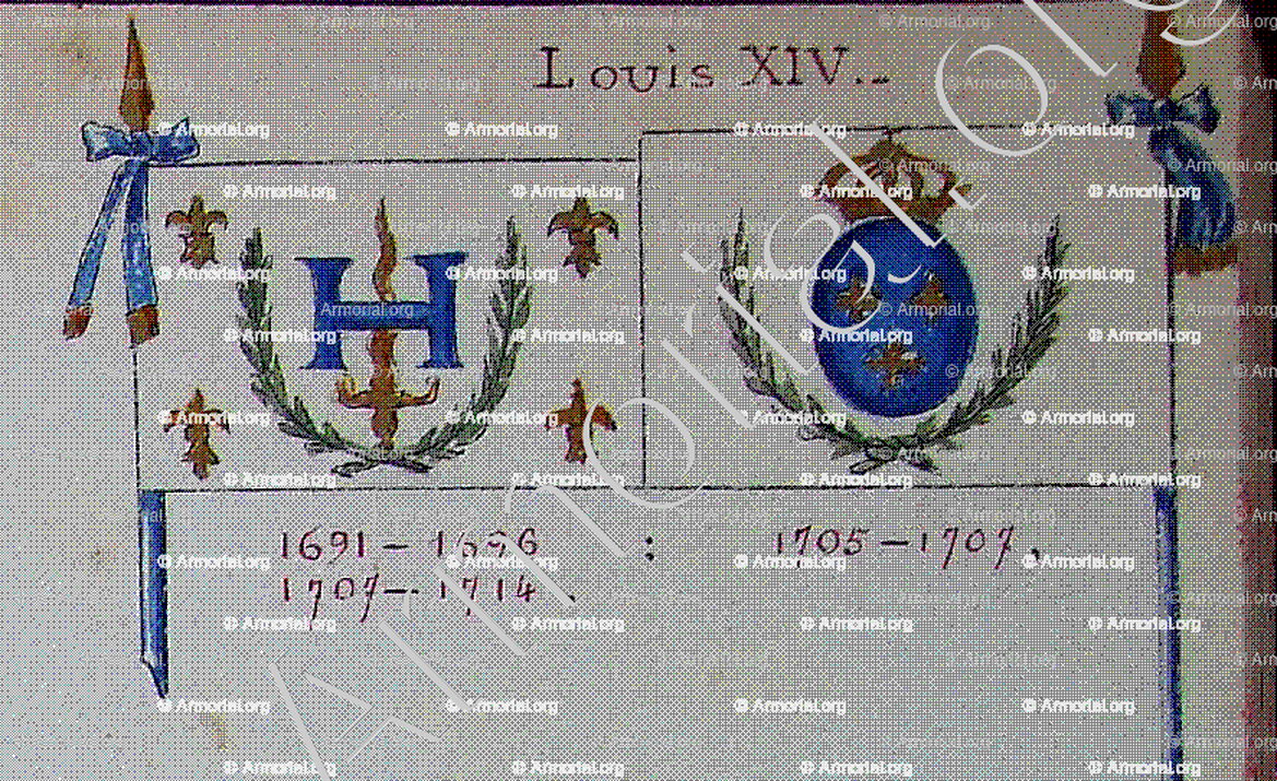 LOUIS XIV_Armorial Nice. (J. Casal, 1903) (Bibl. mun. de Nice)._France (i)