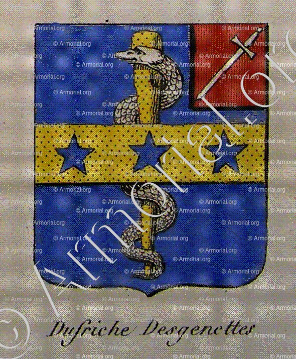 DUFRICHE DESGENETTES_Noblesse d'Empire._France