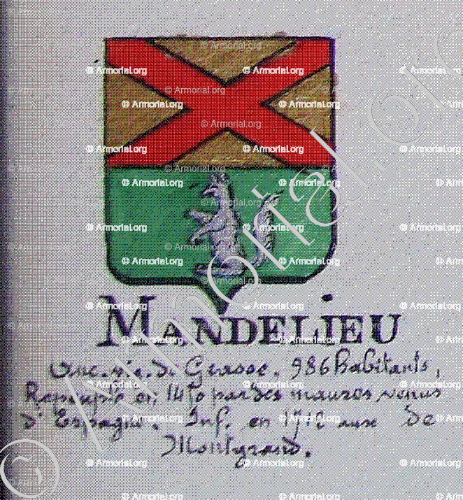 MANDELIEU_Armorial Nice. (J. Casal, 1903) (Bibl. mun. de Nice)._France (i)