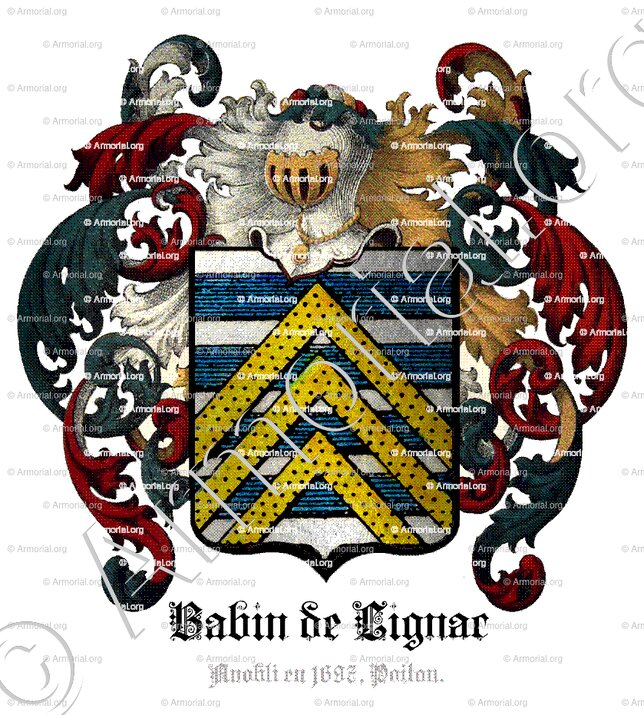 BABIN de LIGNAC_Anobli en 1697,Poitou._France
