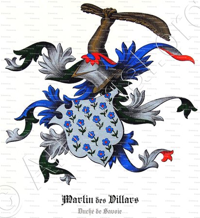 MARTIN des VILLARS_Armorial et Nobiliaire de l'Ancien Duché de Savoie (Cte de Foras, 1863)_États de Savoie (0)