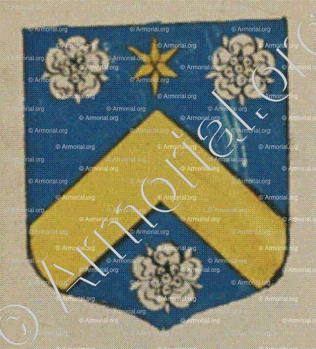 COUSTAU_Blason enregistré sous le règne de Louis XIV_France