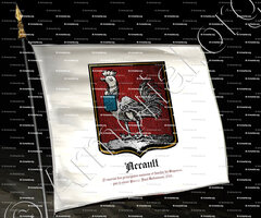 drapeau-ACCAULT_Armorial des principales maisons et familles du Royaume, par le sieur Pierre-Paul Dubuisson, 1757._France, Europe. (++)