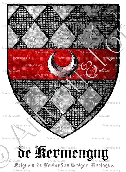 de KERMENGUY_Seigneur du Rosland en Trégor. Bretagne._France