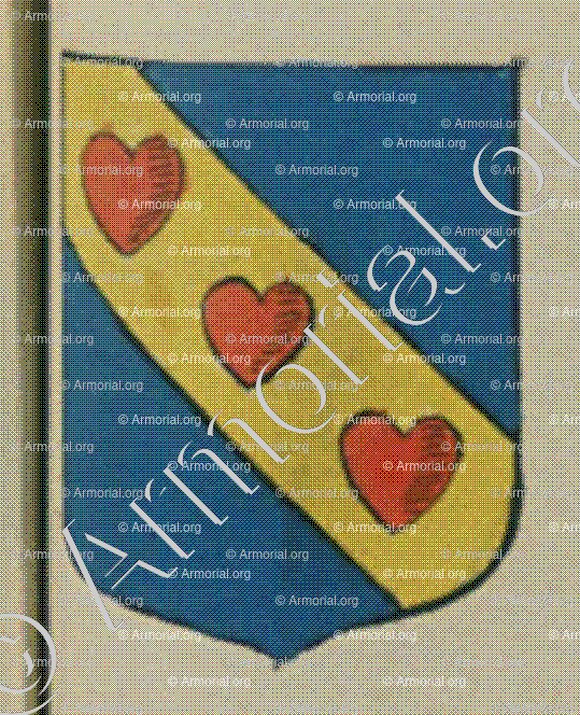 CUEVIN_Blason enregistré sous le règne de Louis XIV_France