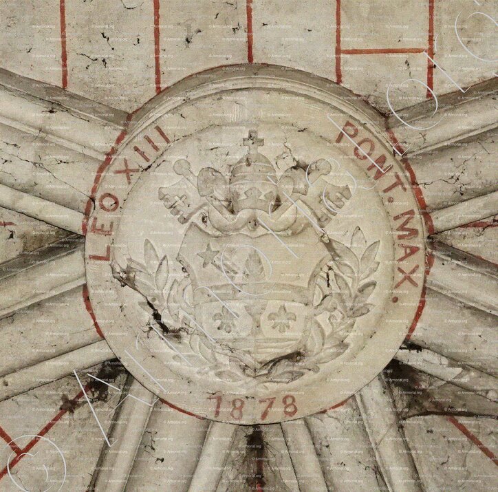 LEONE XIII_Stemma episcopali di Leone XIII. Chiesa di Reignac de Blaye (Gironde) _Francia