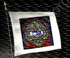 drapeau-LONDAIS ou LONDEIX ou LONDEYS_ 2e blason sur le vitrail, Eglise de Reignac de Blaye (Gironde)_France (1)