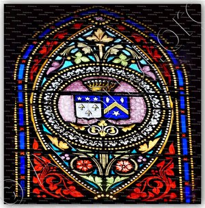 LONDAIS ou LONDEIX ou LONDEYS_ 2e blason sur le vitrail, Eglise de Reignac de Blaye (Gironde)_France (1)