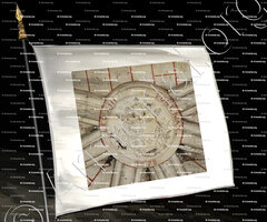 drapeau-PECCI_ Armes épiscopales de Léon XIII (Pecci). Eglise de Reignac de Blaye (Gironde)_France