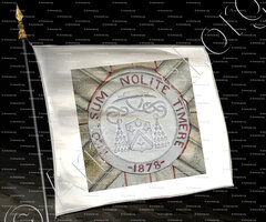 drapeau-ROULLET de LA BOUILLERIE_ Clé de voute. Eglise de Reignac de Blaye (Gironde)_France