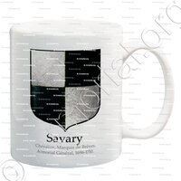 mug-SAVARY, Chevalier,  Marquis de Brèves_Orléannais, 1696._France