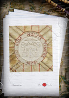 velin-d-Arches-EGO SUM NOLITE TIMERE_ Armes Roullet de La Bouillerie. Eglise de Reignac de Blaye (Gironde)_France