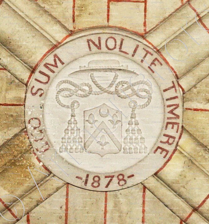 EGO SUM NOLITE TIMERE_ Armes Roullet de La Bouillerie. Eglise de Reignac de Blaye (Gironde)_France