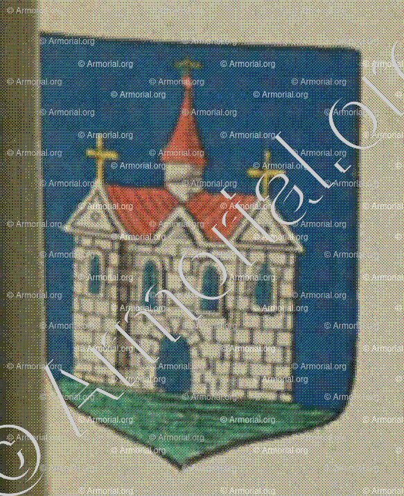 La ville d'Alkirck (Alsace)_Blason enregistré sous le règne de Louis XIV_France 