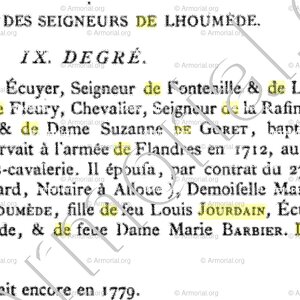 JOURDAIN, seigneur de LHOUMEDE_Poitou 1c