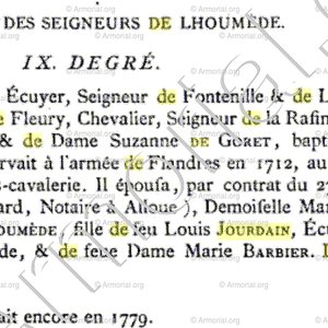 JOURDAIN, seigneur de LHOUMEDE_Poitou 1c