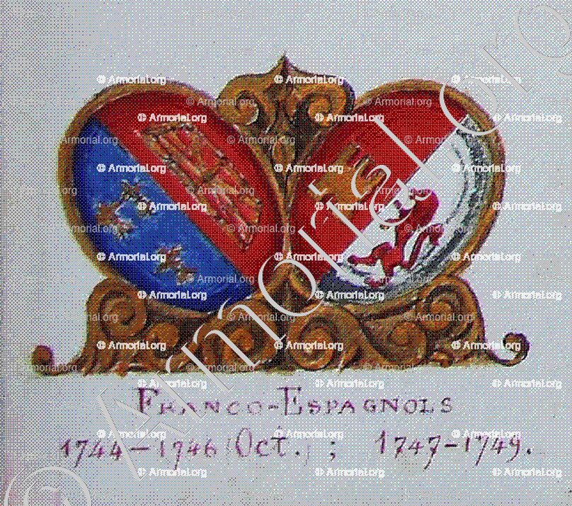 NICAEA 1744-1746 1747-1749, FRANCO-ESPAGNOL_Armorial Nice. (J. Casal, 1903) (Bibl. mun. de Nice)._France