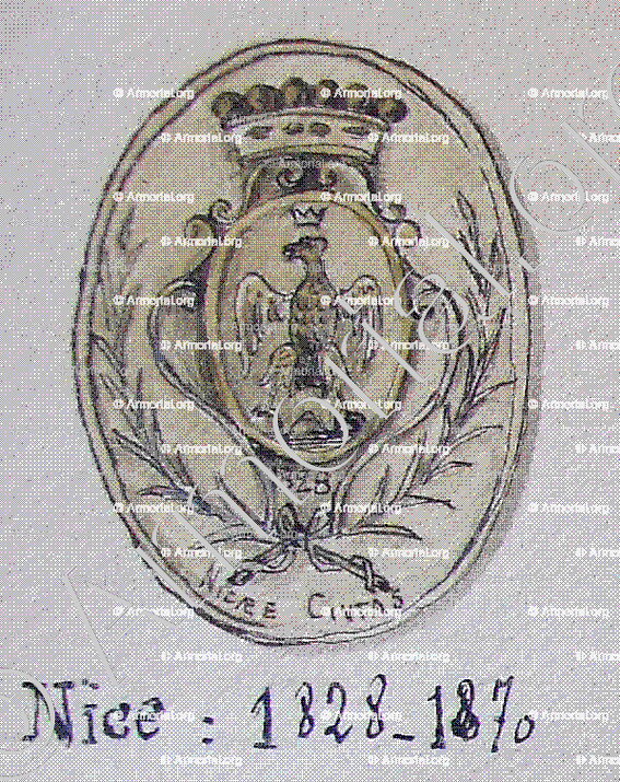 NICAEA 1828-1870_Armorial Nice. (J. Casal, 1903) (Bibl. mun. de Nice)_France 