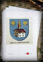 velin-d-Arches-OECOLAMPADIUS_Wappenbuch der Stadt Basel . B.Meyer Knaus 1880_Schweiz 