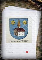 velin-d-Arches-OECOLAMPADIUS_Wappenbuch der Stadt Basel . B.Meyer Knaus 1880_Schweiz 