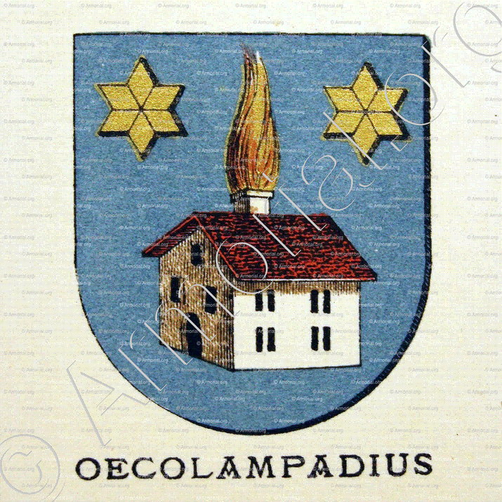 OECOLAMPADIUS_Wappenbuch der Stadt Basel . B.Meyer Knaus 1880_Schweiz 
