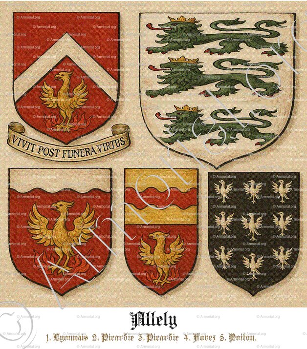 ALLERY_Lyonnais, Picardie, Allery (Picardie), Forez, Poitou._France