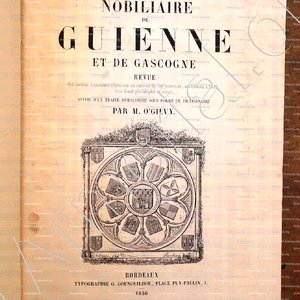 NOBILIAIRE de GUIENNE et de GASCOGNE, par M. O'Gilvy, 1858._Livres anciens (8)