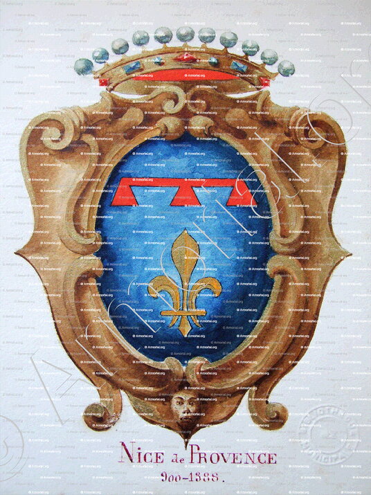NICE de PROVENCE 900-1390_Armorial Nice. (J. Casal, 1903) (Bibl. mun. de Nice) - France
