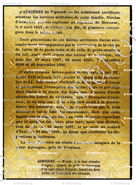 AURIERES du Vignaud (d')