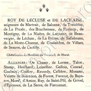 ROY de LECLUSE et de LACHAISE _Bourbonnais_France (3)