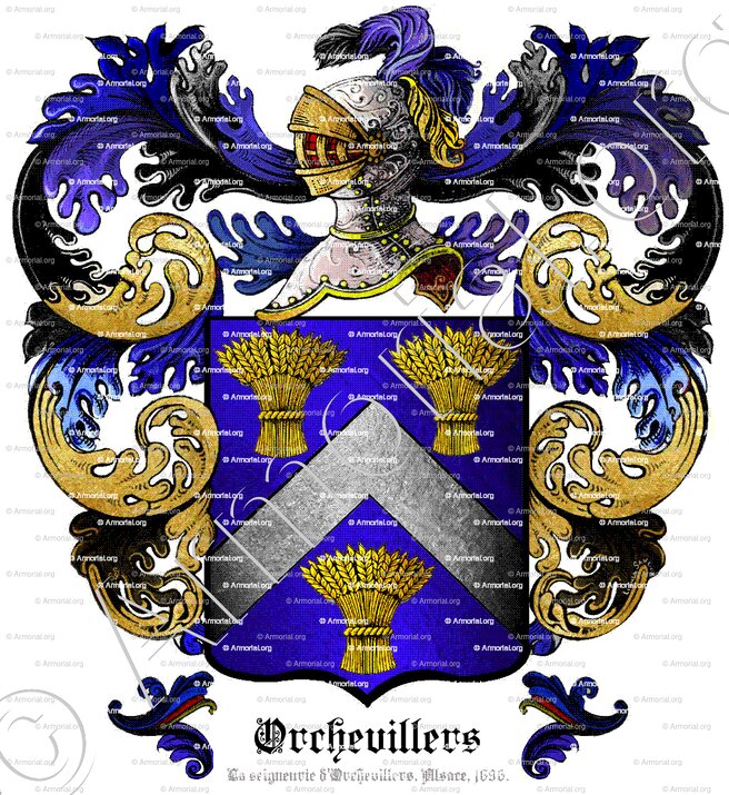 ORCHEVILLERS_La seigneurie d'Orchevillers. Alsace, 1696._France ()