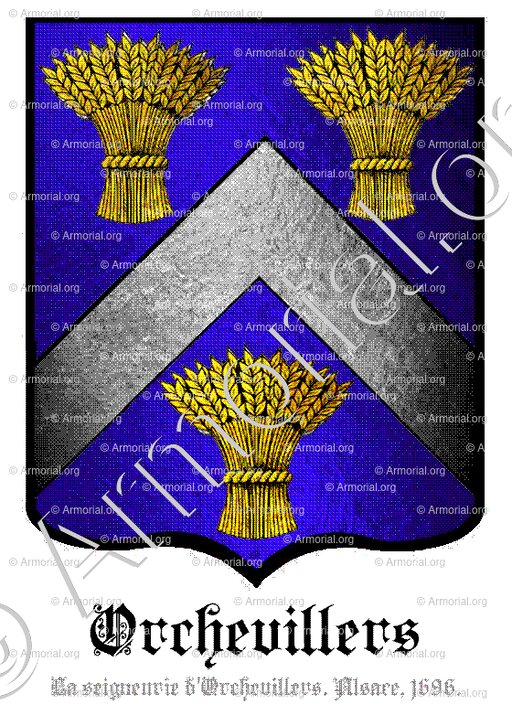 ORCHEVILLERS_La seigneurie d'Orchevillers. Alsace, 1696._France