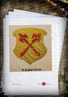 velin-d-Arches-RAMSTEIN_Wappenbuch der Stadt Basel . B.Meyer Knaus 1880_Schweiz 