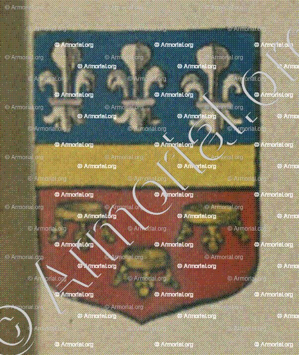 La ville d'Huningue (Alsace)_Blason enregistré sous le règne de Louis XIV_France 