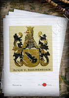 velin-d-Arches-REICH von  REICHENSTEIN_Wappenbuch der Stadt Basel . B.Meyer Knaus 1880_Schweiz 