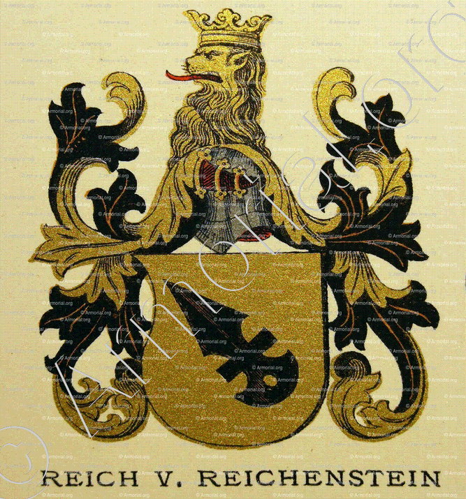 REICH von  REICHENSTEIN_Wappenbuch der Stadt Basel . B.Meyer Knaus 1880_Schweiz 