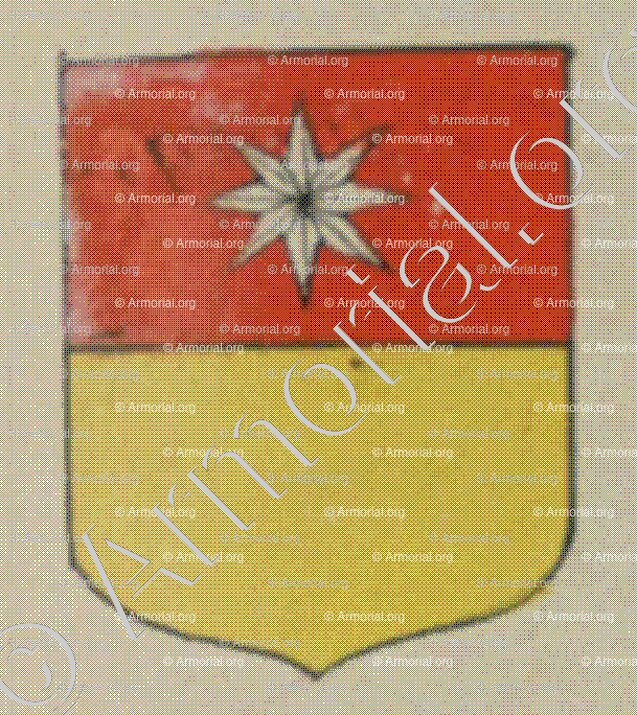 de BULACH femme de BOECK de BLESHEIM et GUERSCHT (Alsace)_Blason enregistré sous le règne de Louis XIV_France