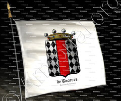 drapeau-de LACARRE_Baronne de Lacarre. Béarn 1696._France...