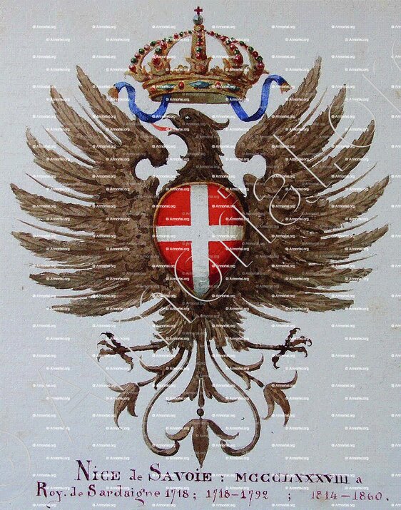 NISSE de SAVOIE 1718-1792, 1818-1860_Armorial Nice. (J. Casal, 1903) (Bibl. mun. de Nice)._France 