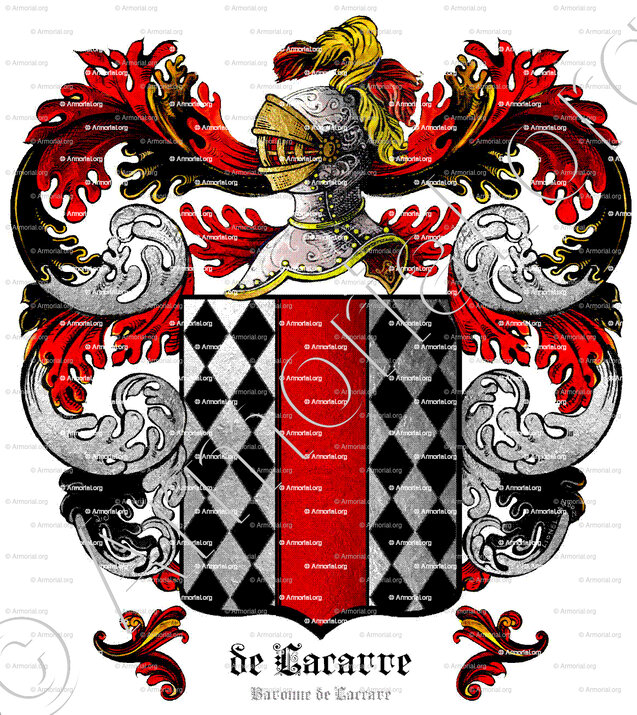 de LACARRE_Baronne de Lacarre. Béarn 1696._France.