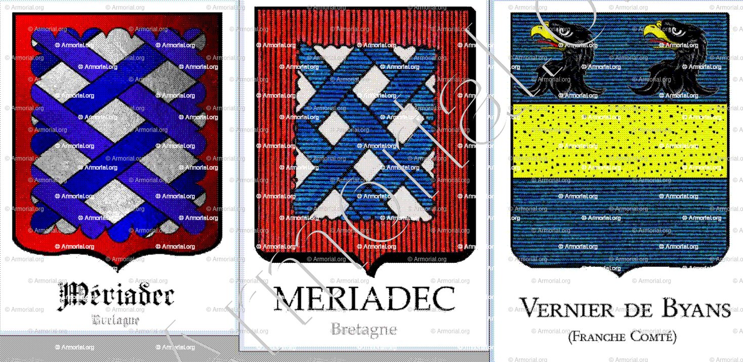 MERIADEC-VERNIER DE BYANS (supplément paiement)