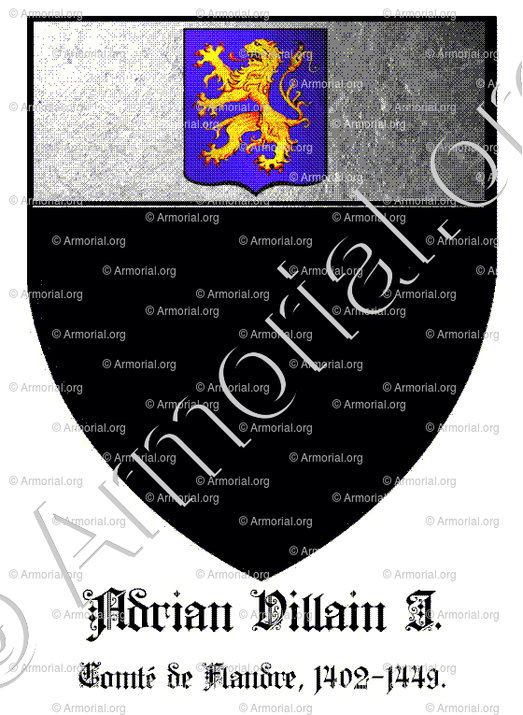 Adrian VILLAIN Ier_Comté Flandre, 1402-1449._Etats de Bourgone (France Belgique)