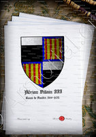 velin-d-Arches-Adrian VILLAIN III._Comté de Flandre, 1490-1532._Etats de Bourgogne (France Belgique)