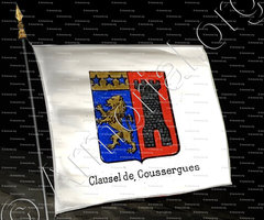 drapeau-CLAUSEL de COUSSERGUES_Noblesse française (gravure du 19 e. s.)_France