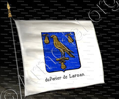 drapeau-du PERIER de LARSAN_Noblesse française (gravure du 19 e. s.)_France