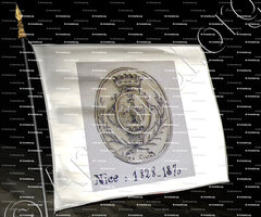 drapeau-NIZZA 1828-1870_Armorial Nice. (J. Casal, 1903) (Bibl. mun. de Nice)_France 