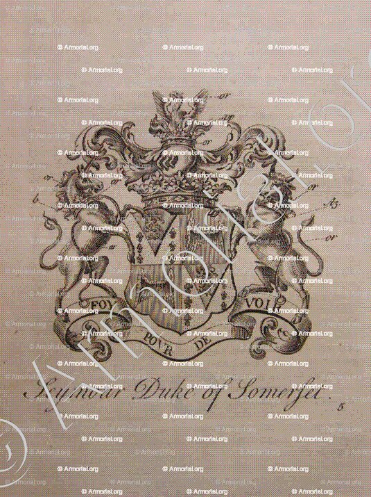 SEYMOUR Duke of Somerfet._The Peerage England, A779._England