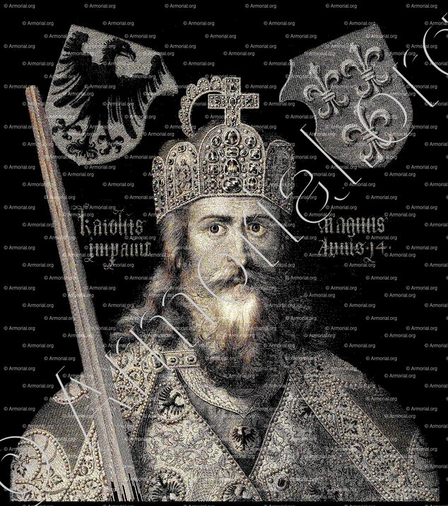 CHARLEMAGNE_Armes de l'Empereur Charlemagne._Empire romain d'occident